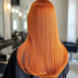 ロング カラー うる艶カラー /縮毛矯正✨レオンのヘアスタイル