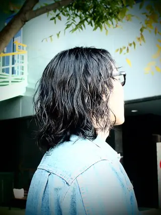 セミロング パーマ ヘアアレンジ メンズ メンズヘア静岡 ✂︎Ryuheiのヘアスタイル