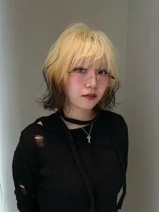 ミディアム 長山 海秀のヘアスタイル