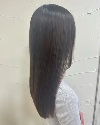 ロング パーマ 縮毛矯正+モテカラー 🎀✨MIHOのヘアスタイル