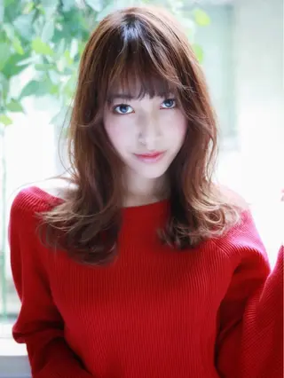 セミロング やまだ まいのヘアスタイル