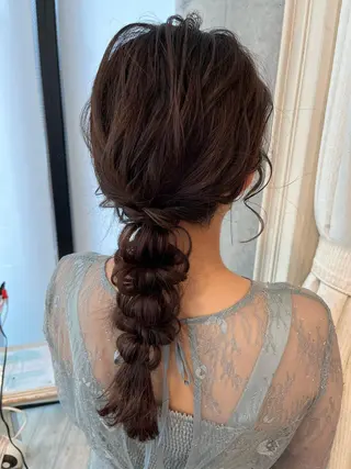 セミロング ヘアアレンジ サソウ ユリエ🥥のヘアスタイル