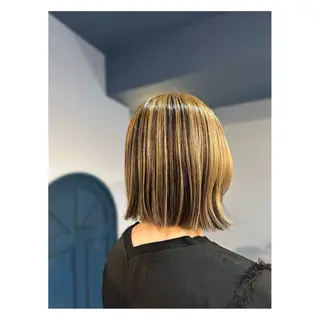 ミディアム カラー 中野 誠子のヘアスタイル