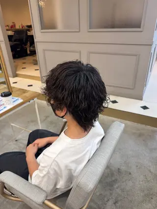 パーマ 上田 莉那のヘアスタイル