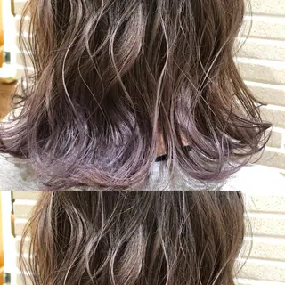 ミディアム カラー 山北 咲子のヘアスタイル