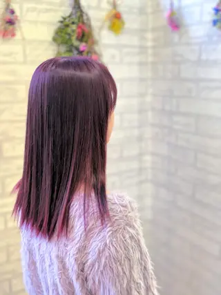 セミロング カラー 💜ツヤヘアケア🩷 サトウシュンスケのヘアスタイル