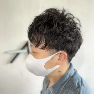 ショート パーマ メンズ Add9 柳田健登のヘアスタイル