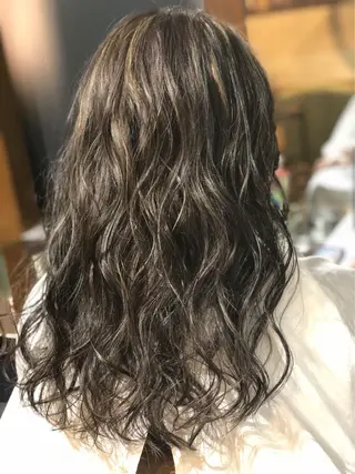 セミロング 西村 雄二/エクステのヘアスタイル