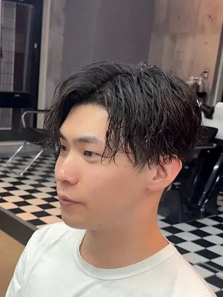 ミディアム 韓国パーマ 美容師 和田爽良のヘアスタイル