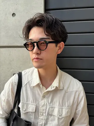 メンズ ハイトーン/デザイン カラー/るいのヘアスタイル