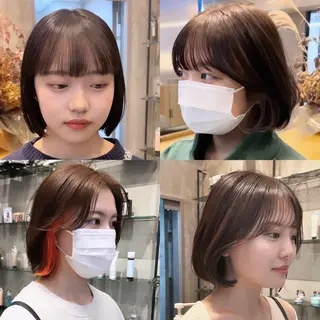 ショート 縮毛矯正・似合わせ タナカ レイヤのヘアスタイル