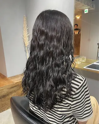 ロング カラー パーマ 【表参道】Ruri デジタルパーマのヘアスタイル