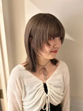 ミディアム カラー はな ∕カットモデル募集中のヘアスタイル