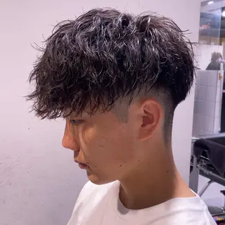 ショート カラー パーマ メンズ ✂️メンズカット ひろき✂️のヘアスタイル