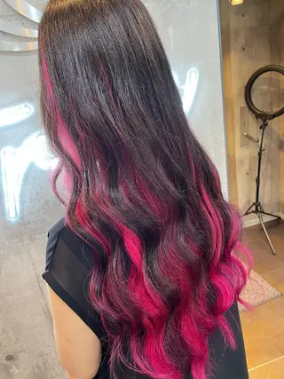 ロング カラー パーマ ヘアアレンジ メンズ キッズ ネイル マツエク・マツパ アイブロウ 北千住10分 肥高 壮汰のヘアスタイル