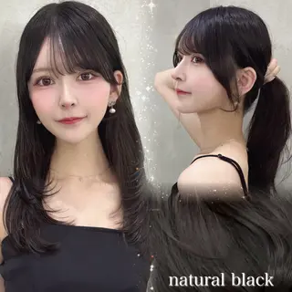 ロング カラー 顔周り\エクステ\ 透明感カラー\まりんのヘアスタイル