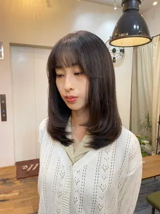 ミディアム 似合わせカット‪// 鶴我万唯華のヘアスタイル