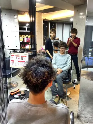 ショート ミディアム カラー パーマ メンズ SUNNY GRACEのヘアスタイル