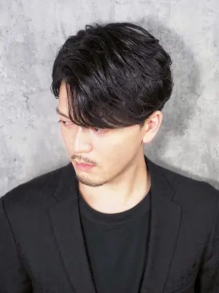 ミディアム パーマ 高崎 健司のヘアスタイル