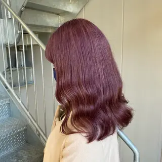セミロング カラー 大人っぽ♡上品な暖色 ♡ブリーチなし♡のヘアスタイル