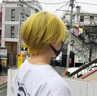 ショート happy  man 🌸クロスパーマ🌸のヘアスタイル