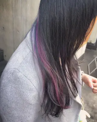 セミロング カラー 原宿サロン代表 デザインカラー伊藤卓のヘアスタイル