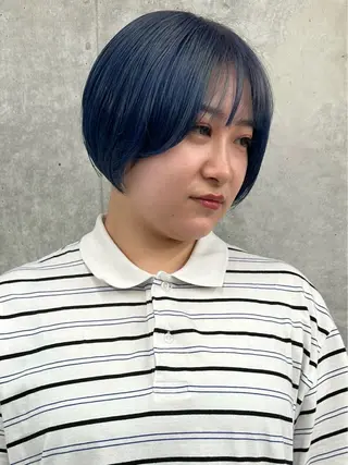 ショート カラー ボブ/ゆるふわ ボブパーマ/とういのヘアスタイル