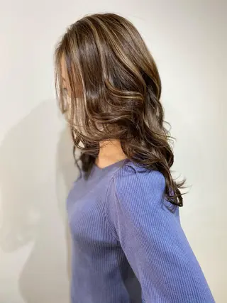 ロング カラー opus 店長大和 レイヤー/赤み消しのヘアスタイル