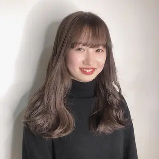セミロング カラー ヘアアレンジ ネイル マツエク・マツパ 透明感カラー🫧ヘア セット🫧松本菜月の眉毛・アイブロウイメージ