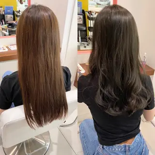 ロング カラー ウルフカット ハッシュカット/七海のヘアスタイル