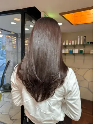 セミロング カラー 矢野 晃平のヘアスタイル