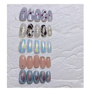 ミディアム ネイル 👑enen style👑のネイルデザイン