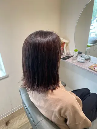 ミディアム カラー LEAPS adore都島店所属・みゆう 都島/透明感のヘアスタイル
