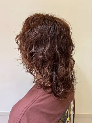 ミディアム パーマ 田村 汐織のヘアスタイル