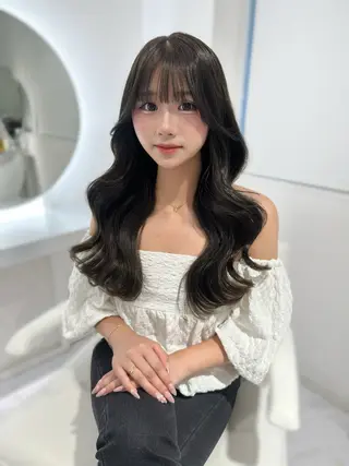 ロング カラー 上野/韓国hair 🤍MOEKA🤍のヘアスタイル