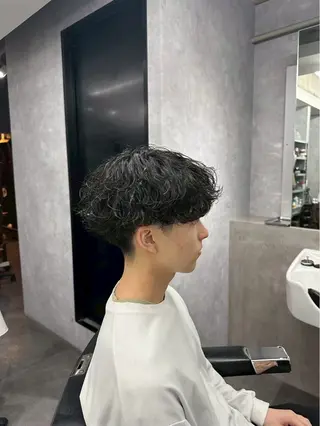 ミディアム パーマ メンズ 新宿No.1パーマ師 💈コウヨウ💈のヘアスタイル