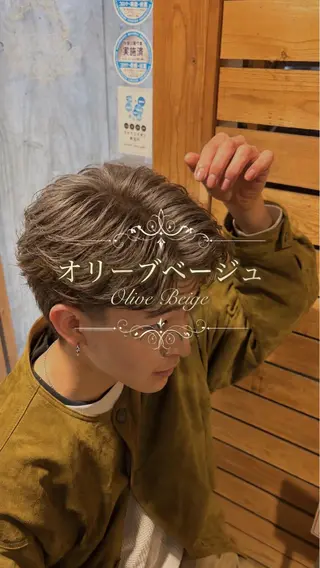 ショート カラー メンズ hairCALON よしきモデル募集中のヘアスタイル