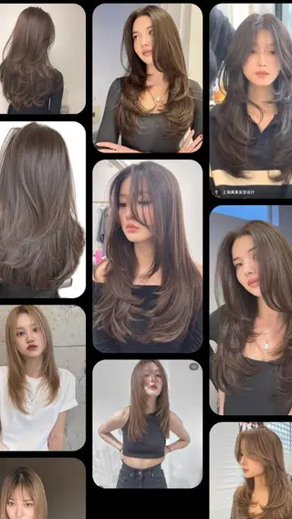 ロング 流行りの透明感カラー ×縮毛矯正🤍ユウのヘアスタイル