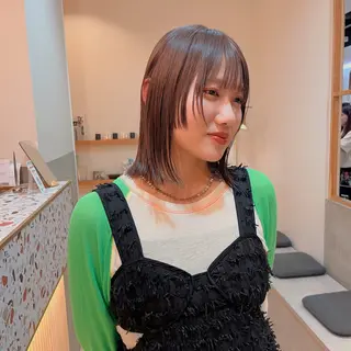 ミディアム カラー 🐢ダブルカラー🐢 透明感/このかのヘアスタイル