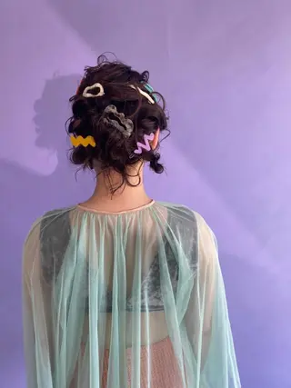 ショート ヘアアレンジ ヘアメイク🌷 着付👘ハルのヘアスタイル