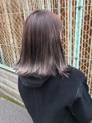 ミディアム カラー ヘアアレンジ hair &make EPICRUMIのヘアスタイル