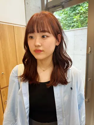 ミディアム カラー ❤️アヤカ Wカラー ボブ レイヤー❤️のヘアスタイル