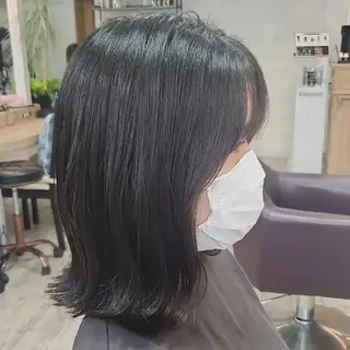 ミディアム 髪質改善/白髪ぼかし SHIONのヘアスタイル
