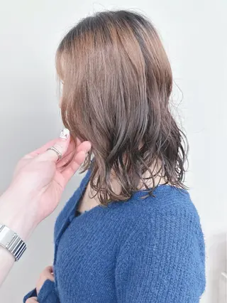 ミディアム パーマ ボブ/ゆるふわ ボブパーマ/とういのヘアスタイル