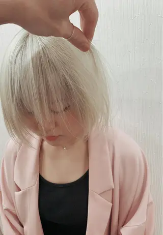 ショート カラー レイヤーカットモデル 募集/藤原一真のヘアスタイル