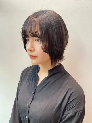 ミディアム 銀座/韓国レイヤー/ 艶カラー🍓原田侑依のヘアスタイル