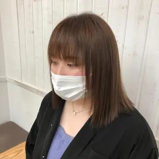 セミロング JURI🤎 ワンカールレイヤーのヘアスタイル