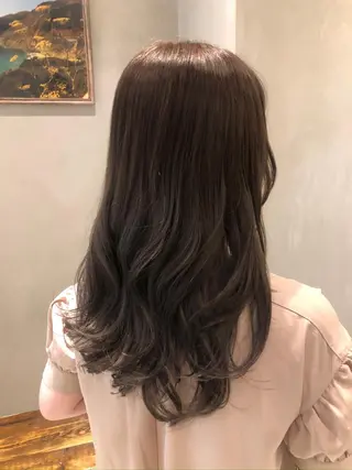 ミディアム カラー パーマ ヘアアレンジ 顔周りカット・相談 レイヤーも◎しずくのヘアスタイル