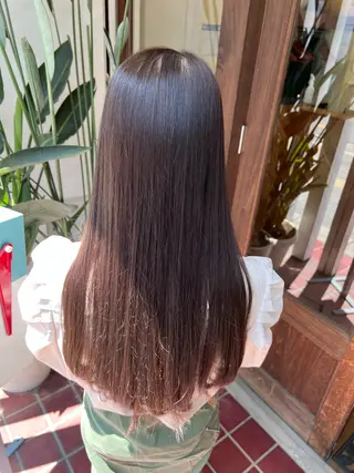 ロング カラー ブリーチカラー🦖 岡部木乃夏のヘアスタイル