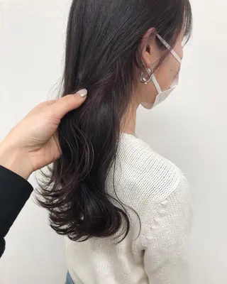 ロング カラー ヘアアレンジ 酸性縮毛矯正🧴韓国 レイヤー/髪質改善のヘアスタイル
